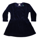 Rochie bleumarin din catifea cu mânecă lungă