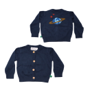 Cardigan bleumarin cu spațiu
