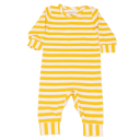 Salopetă cu dungi galbene pentru bebeluși