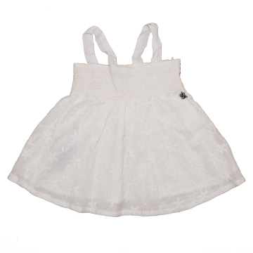 Rochiță albă cu model brodat