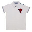 Tricou polo cu guler și imprimeu steagul SUA