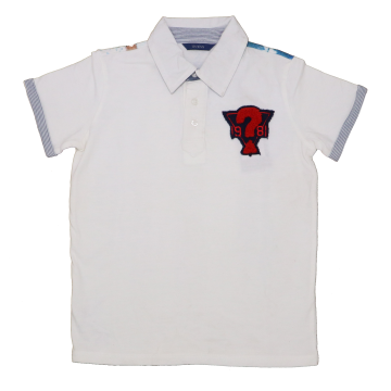 Tricou polo cu guler și imprimeu steagul SUA