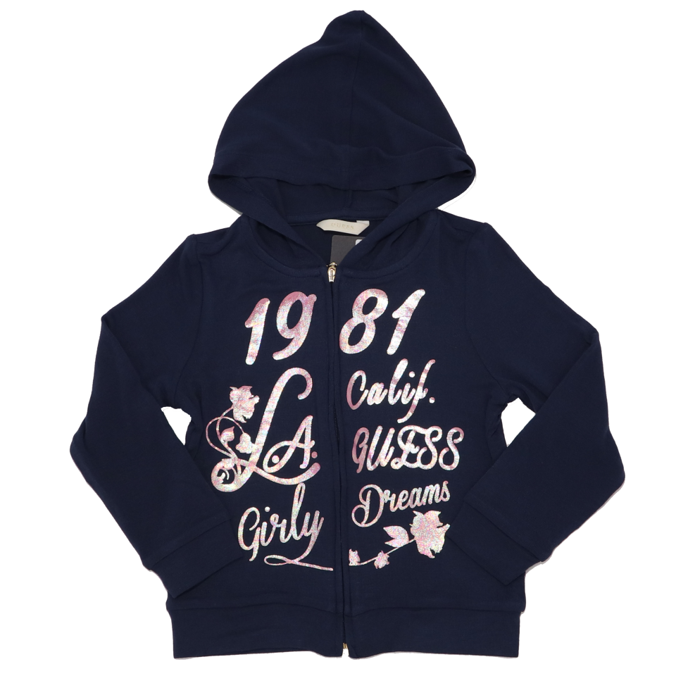 Hanorac bleumarin cu glugă