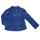 Geacă motor albastră din piele ecologică