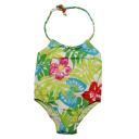 Costum de baie cu imprimeu flori și fluturi