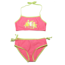 Costum de baie roz și verde