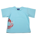 Tricou de baie bleu cu mic imprimeu