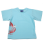 Tricou de baie bleu cu mic imprimeu