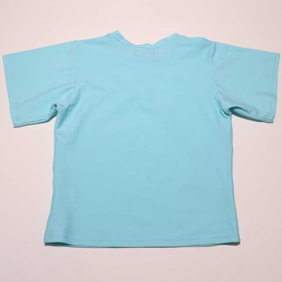 Tricou de baie bleu cu mic imprimeu