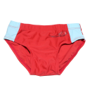 Slip de baie roșu și bleu