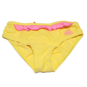 Slip de baie galben cu volănaș roz