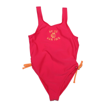 Costum de baie întreg roz și portocaliu