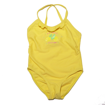 Costum de baie întreg galben cu imprimeu sorbet citron