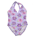 Costum de baie întreg lila cu imprimeu floral