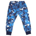 Pantaloni de trening cu imprimeu albastru Regular Fit Platon 103