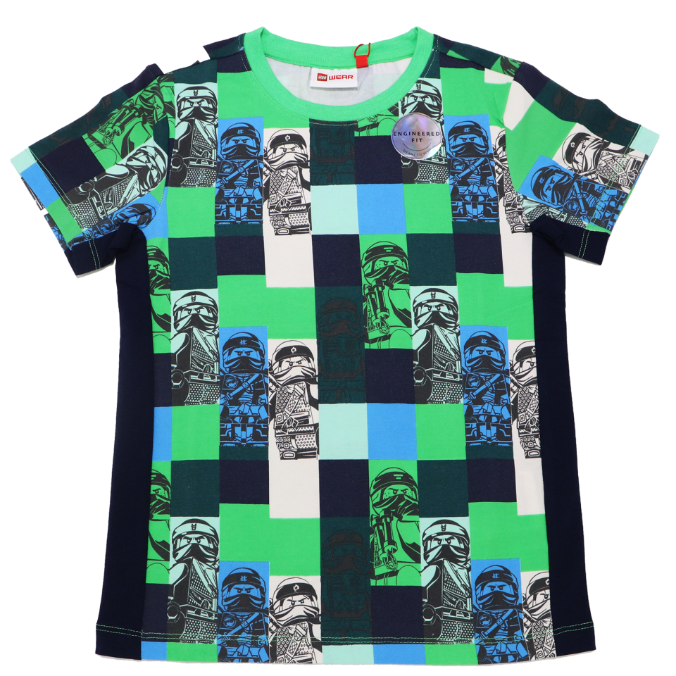 Tricou în nuanțe de verde și albastru Tiger 111