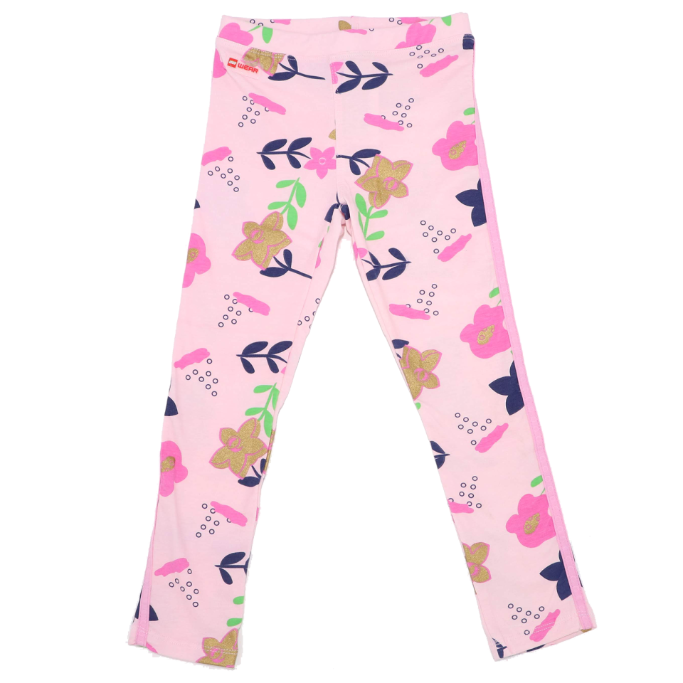 Leggings roz cu floricele Poline 103