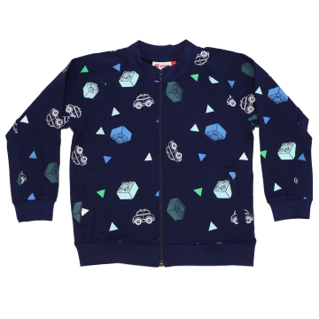 Cardigan bleumarin cu imprimeu Sirius 103