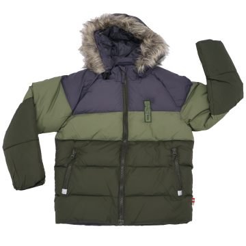 Geacă de iarnă kaki și gri Jazz 631