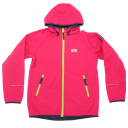 Geacă softshell, impermeabilă, windproof  roz cu detalii verzi