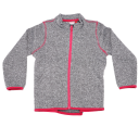Hanorac fleece gri cu detalii roz Sander 772