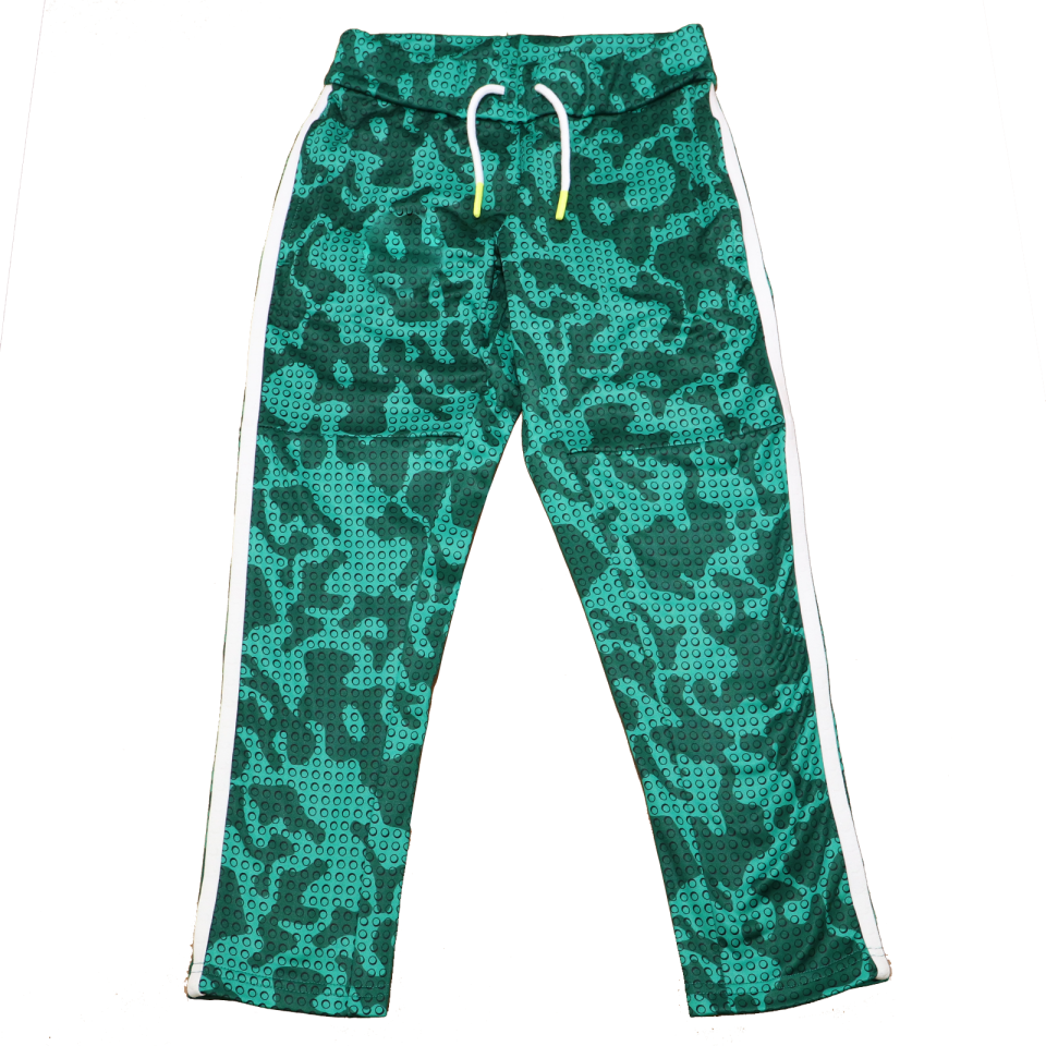 Pantaloni de trening cu imprimeu verde