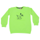 Bluză grosuță verde neon cu imprimeu cățeluș Sirius 321