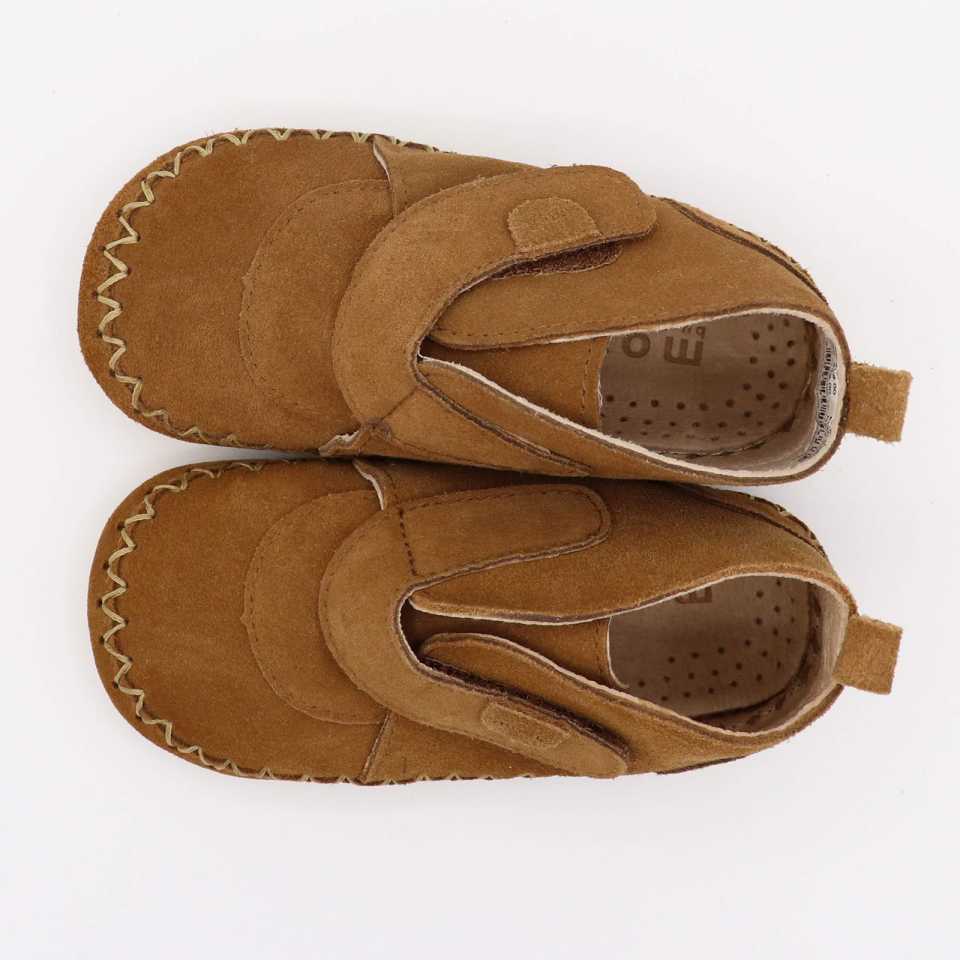 Ghetuțe barefoot de interior din piele întoarsă