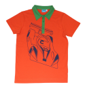 Tricou portocaliu cu imprimeu mare mașină