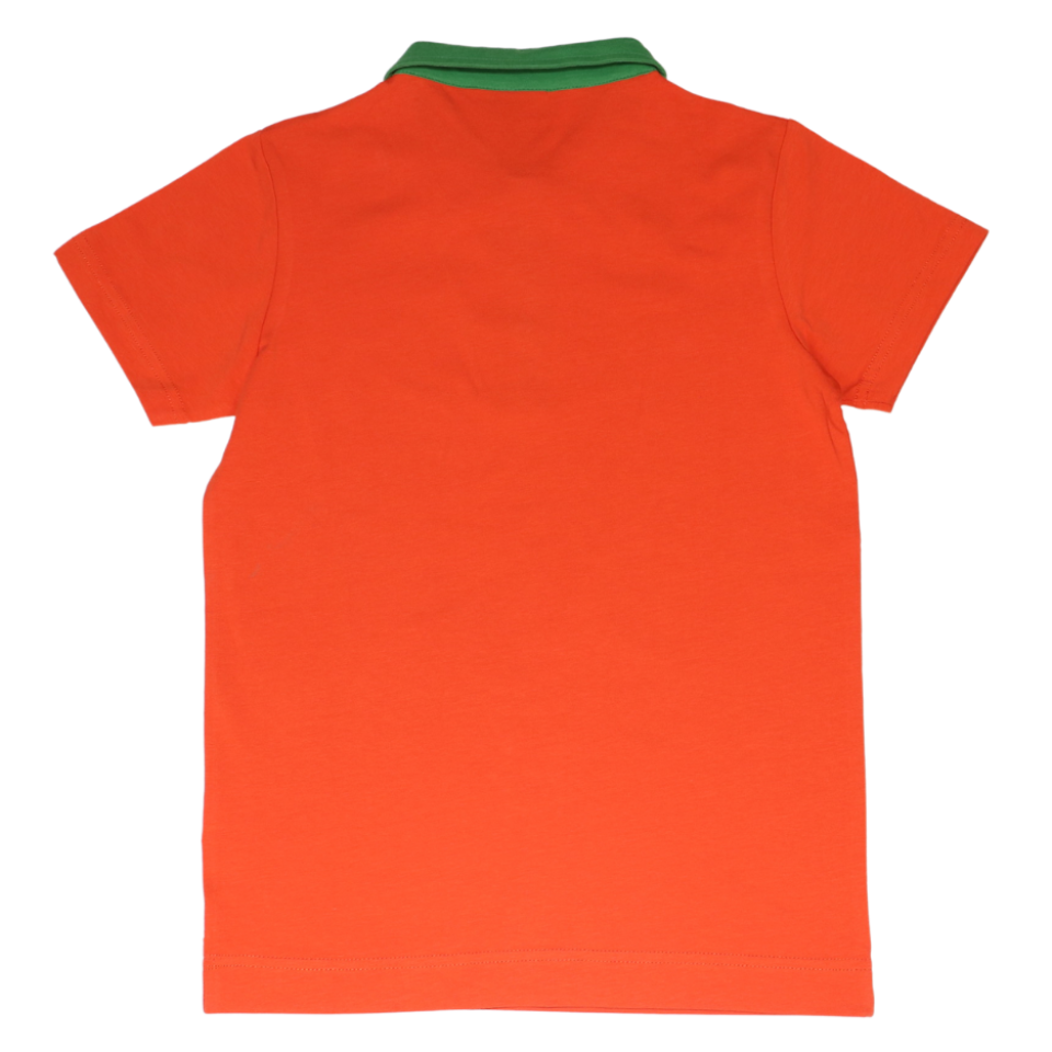 Tricou portocaliu cu imprimeu mare mașină