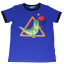Tricou albastru cu imprimeu aligator