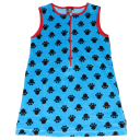 Tunică turcoaz cu imprimeu lăbuțe