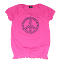 Tricou roz bufant cu imprimeu