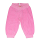Pantaloni 3/4 roz din bumbac terry
