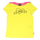 Tricou galben lămâie cu decolteu bărcuță