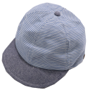 Șapcă bleu/ albastră cu dungi și SPF30 Melton 47cm (12-18 luni) și 55cm (6-8 ani)