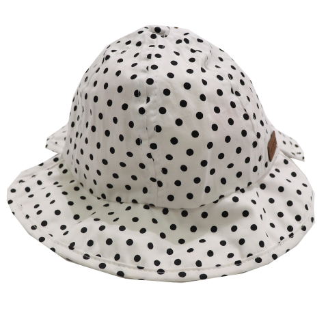 Pălăriuță albă cu buline negre Melton 45cm (6-12 luni) Melton