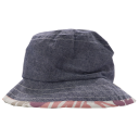 Pălăriuță cu două fețe - tip denim și imprimeu roz Melton 47cm (12-18 luni) și 49cm (18-24 luni)