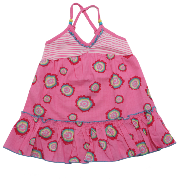 Rochiță roz cu dungi și floricele Mexx  74cm