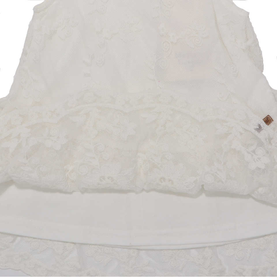 Rochiță albă elegantă din dantelă