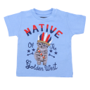 Tricou albastru cu imprimeu