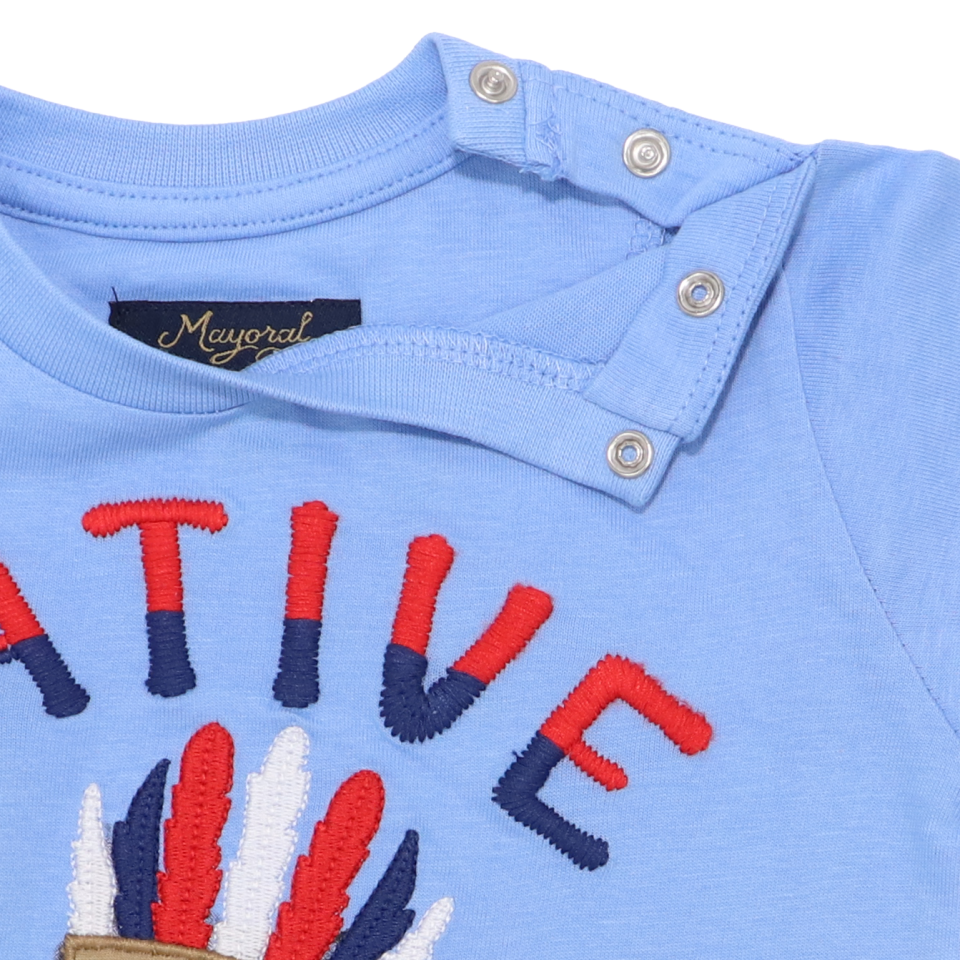 Tricou albastru cu imprimeu
