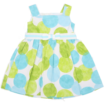 Rochie cu cercuri verzi și albastre