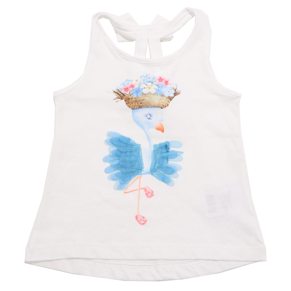 Maiou alb cu imprimeu pasăre Mayoral 3 ani (98cm)