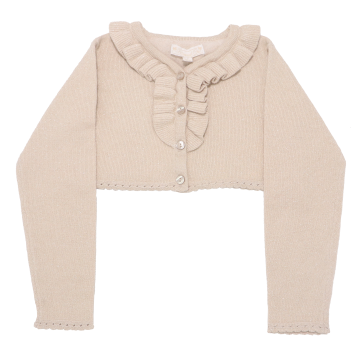 Bolero crem cu volănaș