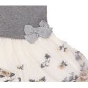 Rochie gri cu tul alb și broderie Mayoral 4-5 ani (110 cm)