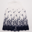 Top elegant alb și bleumarin