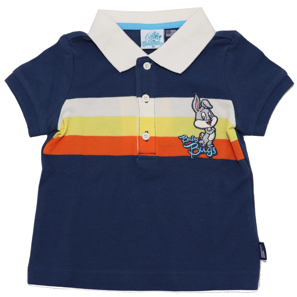 Tricou polo albastru Baby Bugs Original Marines 6-9 luni (74cm)