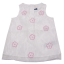 Rochiță albă din voal cu floricele aplicate