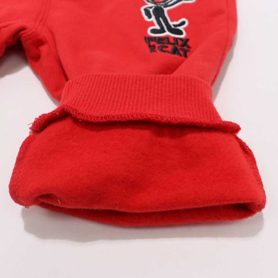 Pantaloni sport roșii cu imprimeu Felix the Cat